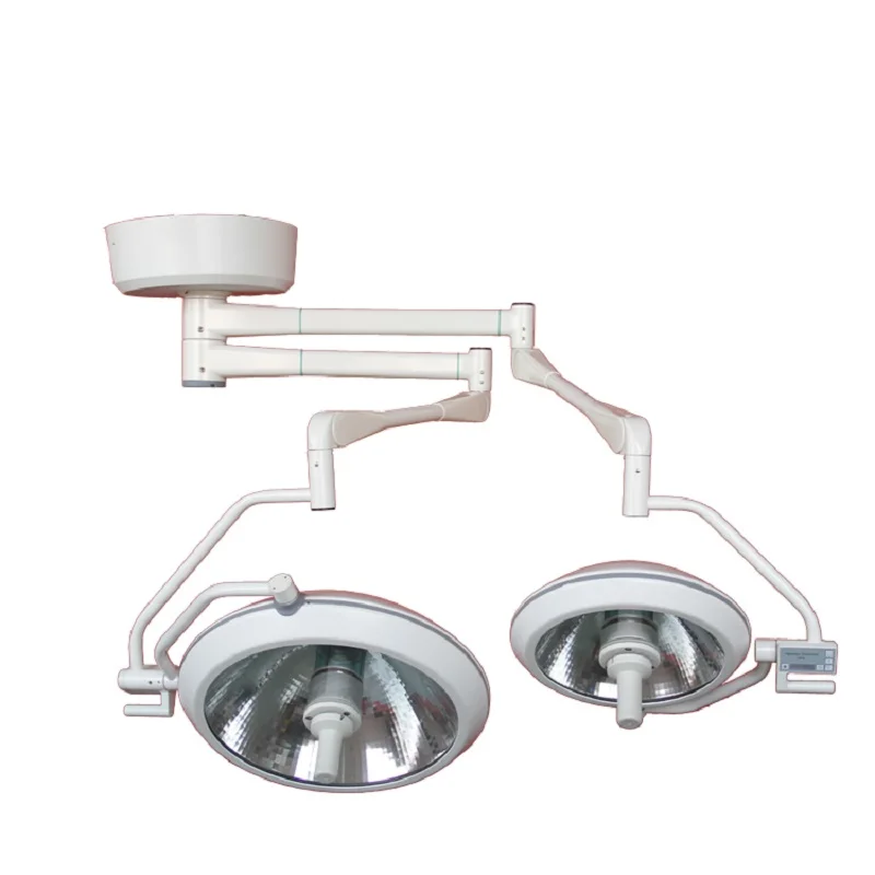  Veterinary mounted ceiling double head halogen surgical light ot led