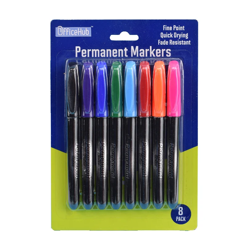 Лидер продаж, черные многоцветные перманентные маркеры с принтом на заказ для школы и колледжа