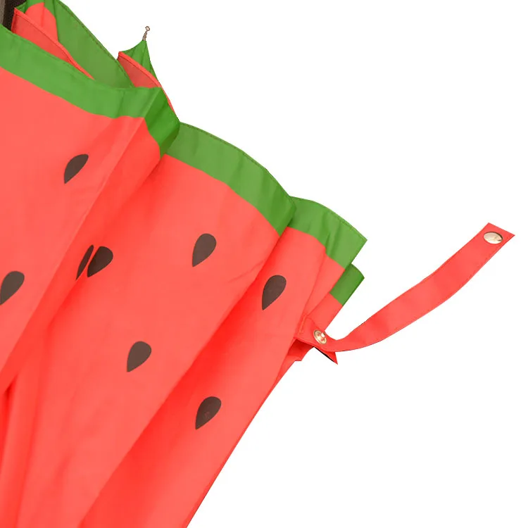 Watermelon Strawberry Pattern Printing Straight Umbrella With PU Handle
