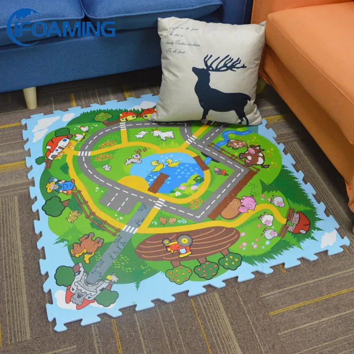 Portable Soft Baby Games Folding Foam eva Carpet Gym Baby Play Mat