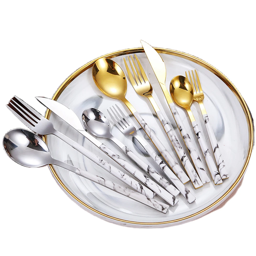 Hot sale gift set stainless steel salad spoon and fork serving set spoons set tableware kitchenware kitchen utensil silverware