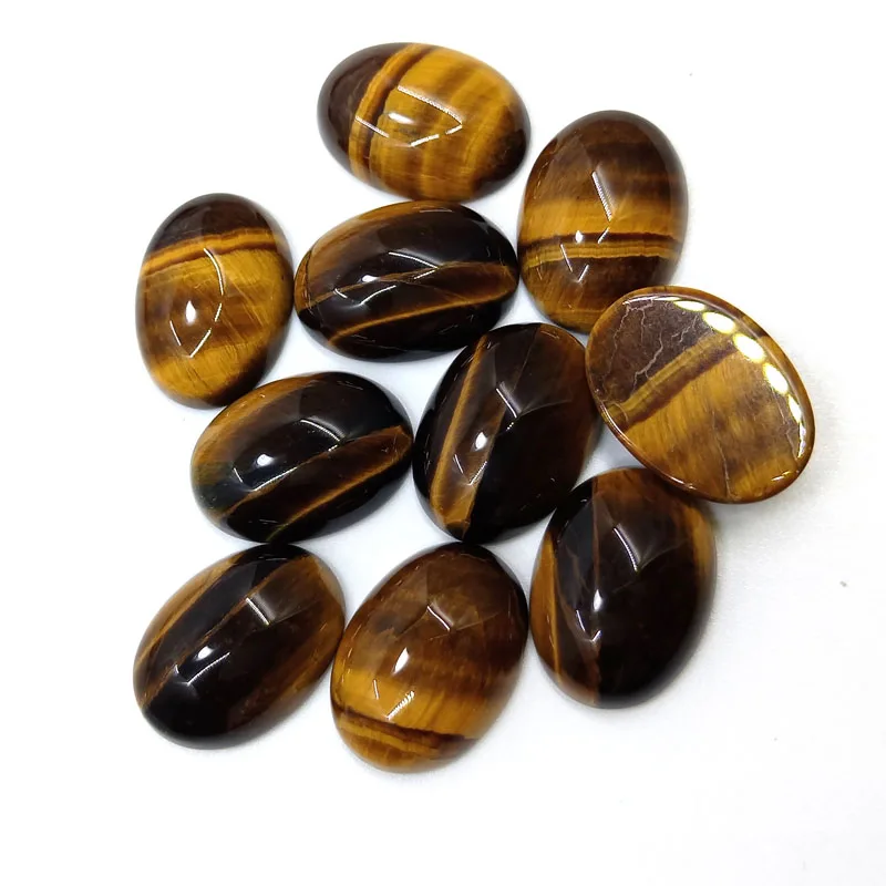 Драгоценный камень коричневый тигровый глаз Овальный Кабошон для изготовления кулона