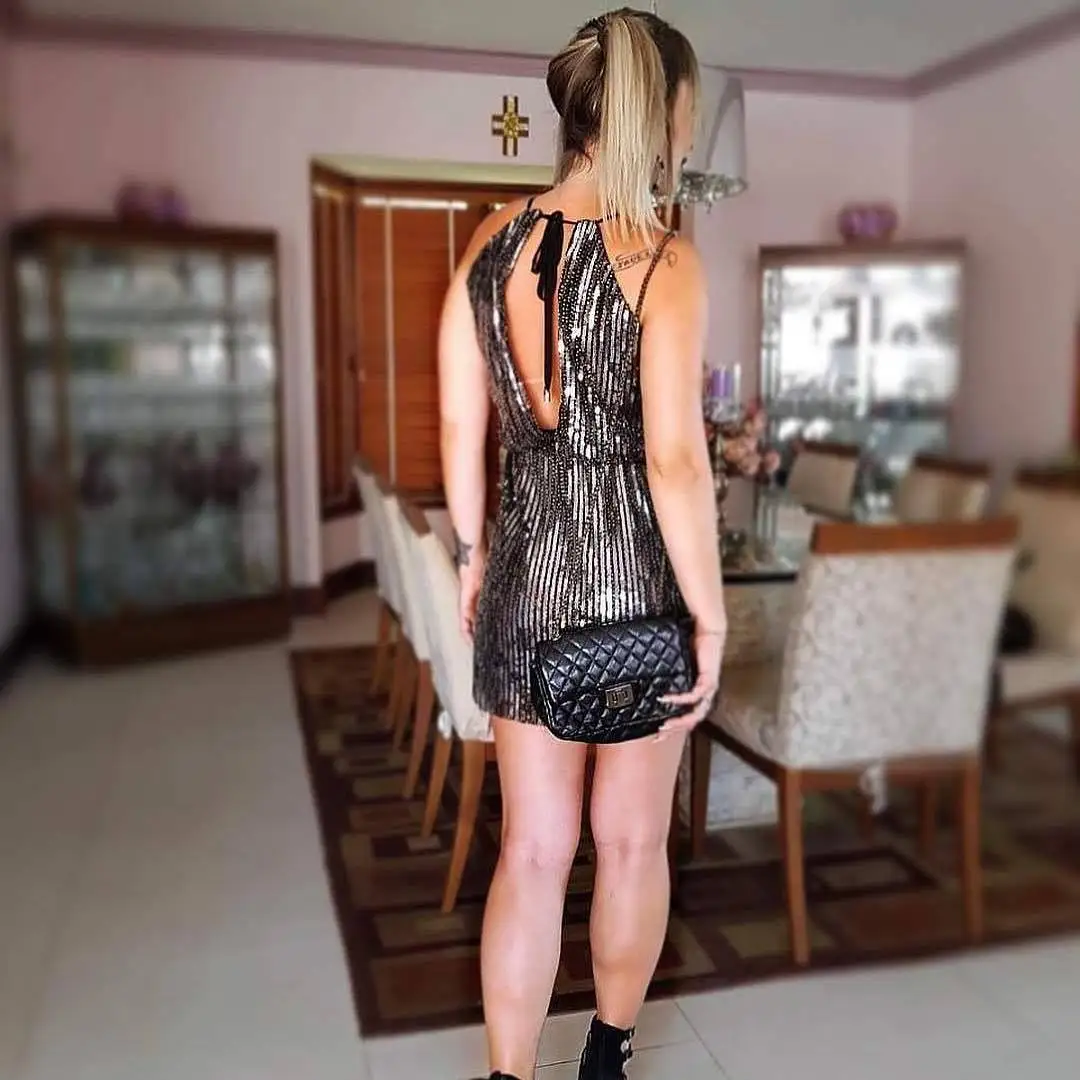 TR Casual fashion designer ladies sexy deep V sleeveless Pencil skirt tassel luxury brand dress cocktail dress