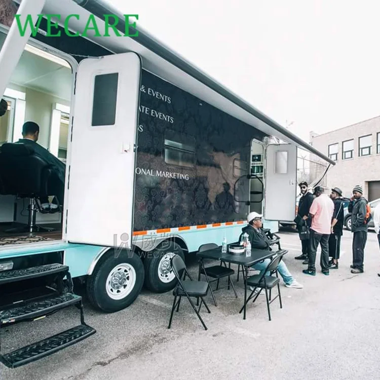 WECARE многофункциональный коммерческий Кейтеринг квадратный прицеп для еды мобильный маникюрный парикмахерский салон красоты грузовик прицеп для продажи
