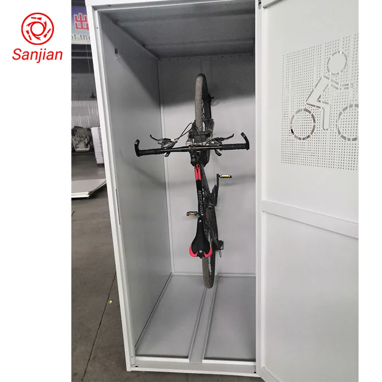 Supplier Good Service Colorful Outdoor Waterproof Iron Vertical Single Door Bike Locker Steel Metal Bicycle Storage Cabinet