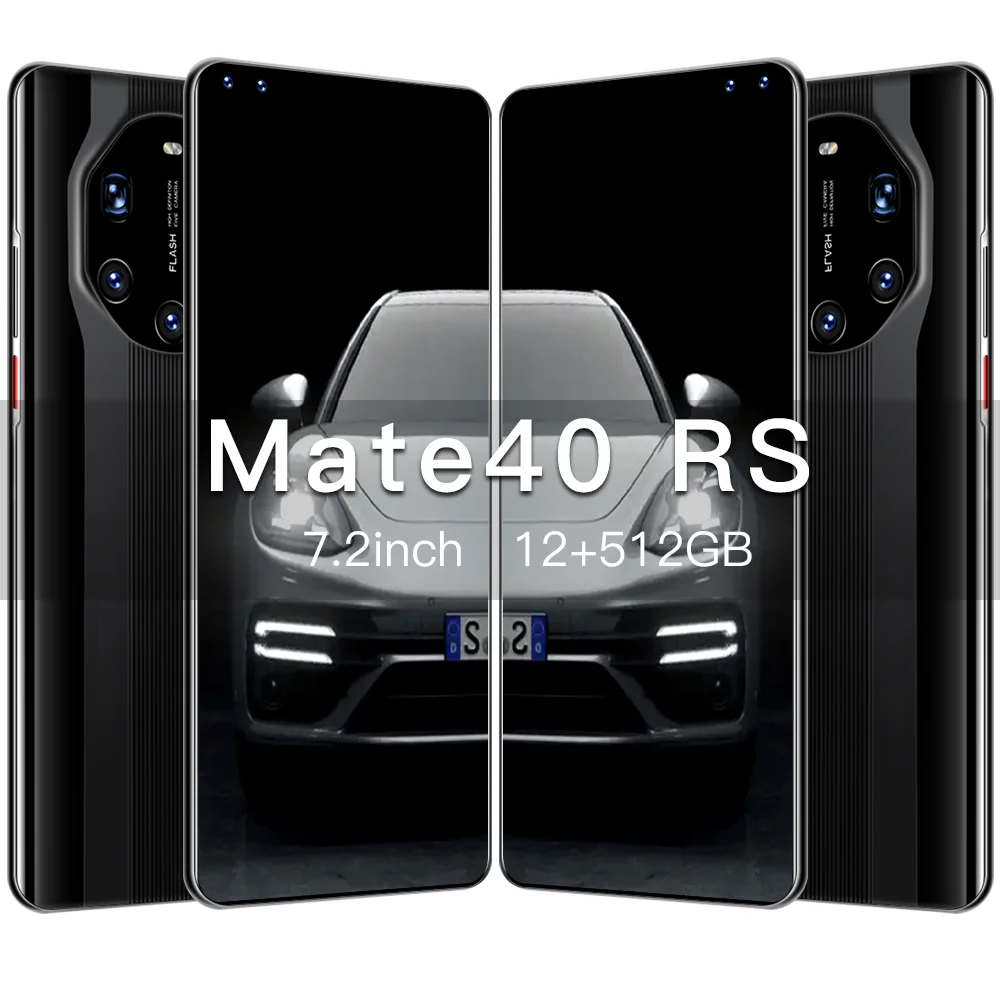 Высококачественные мобильные телефоны Mate40 rs 7,2 дюйма 5G OEM Android смартфоны 12 + 512 Гб Две SIM-карты смартфоны мобильные телефоны