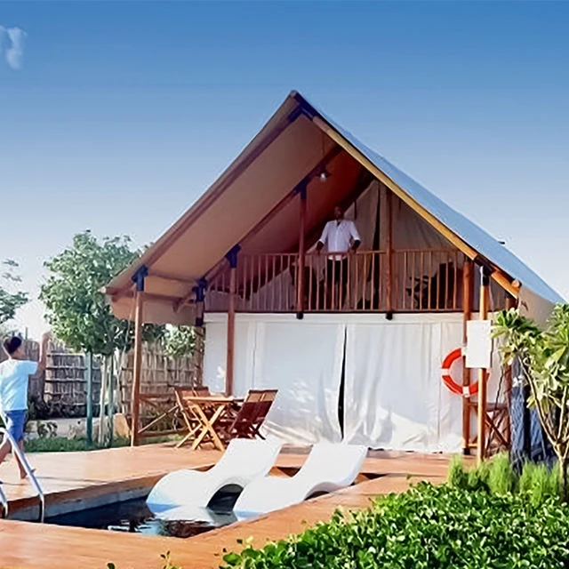 Customized Outdoor Luxury Waterproof Hotel Canvas Glamping Safari Tent