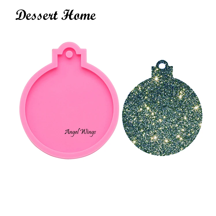 DY0108 Shiny Christmas Light/Tree/Ornament / keychains mold Silicone mold key chain mould Resin Decorative Craft DIY Ribbon Mold