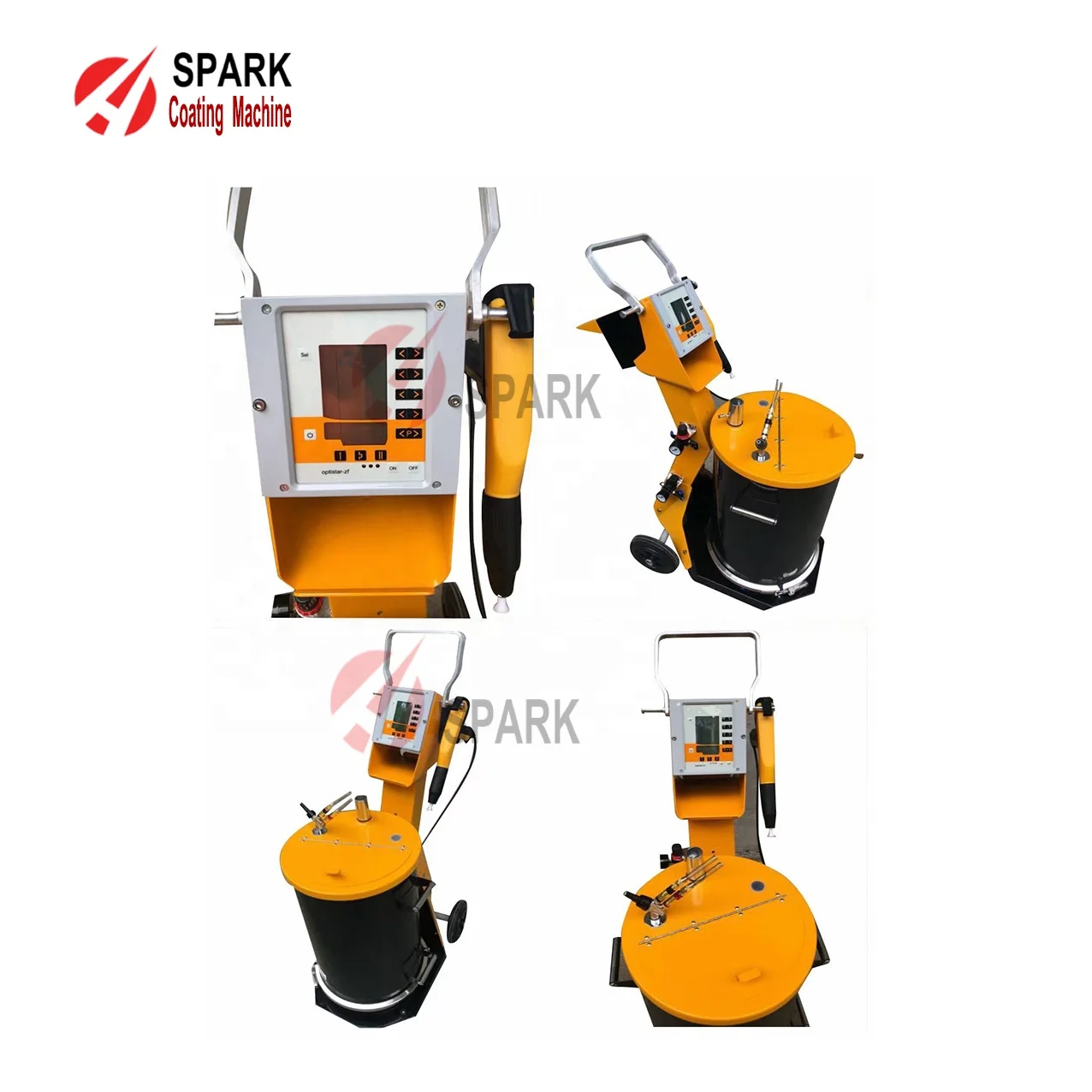 OptiFlow Injector Gema Powder Coating manual electrostatic gun and automatic powder gun reciprocator PG2-A GM04 Manual Nozzle NS