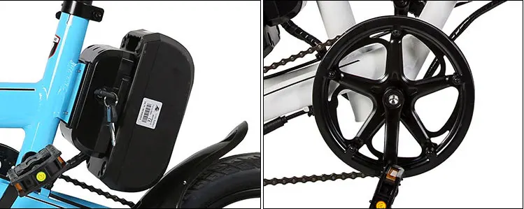 Супер мини электрический велосипед 14 дюймов складной ebike 250 Вт для