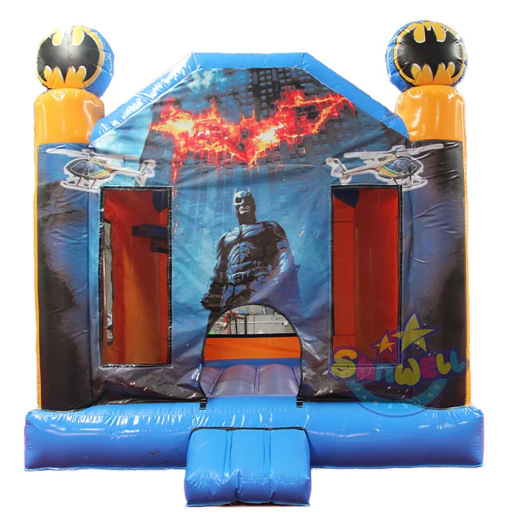 14ft jump bounce house commercial inflatable The Dark Knight bouncer castle for kids