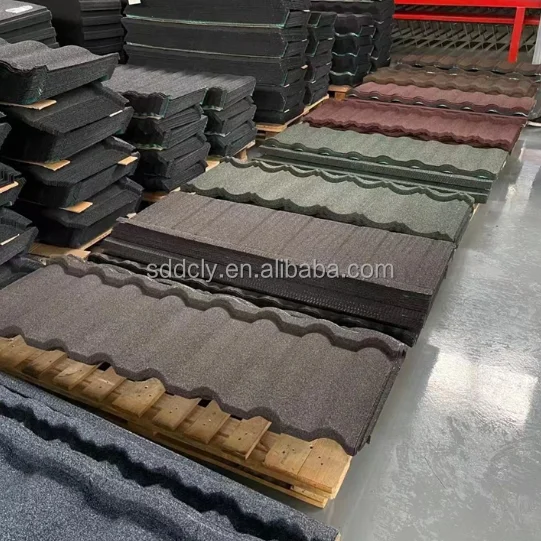 China Supplier 0.3mm Color Stone Coated Metal Roof Tile With Accessories For House Roof