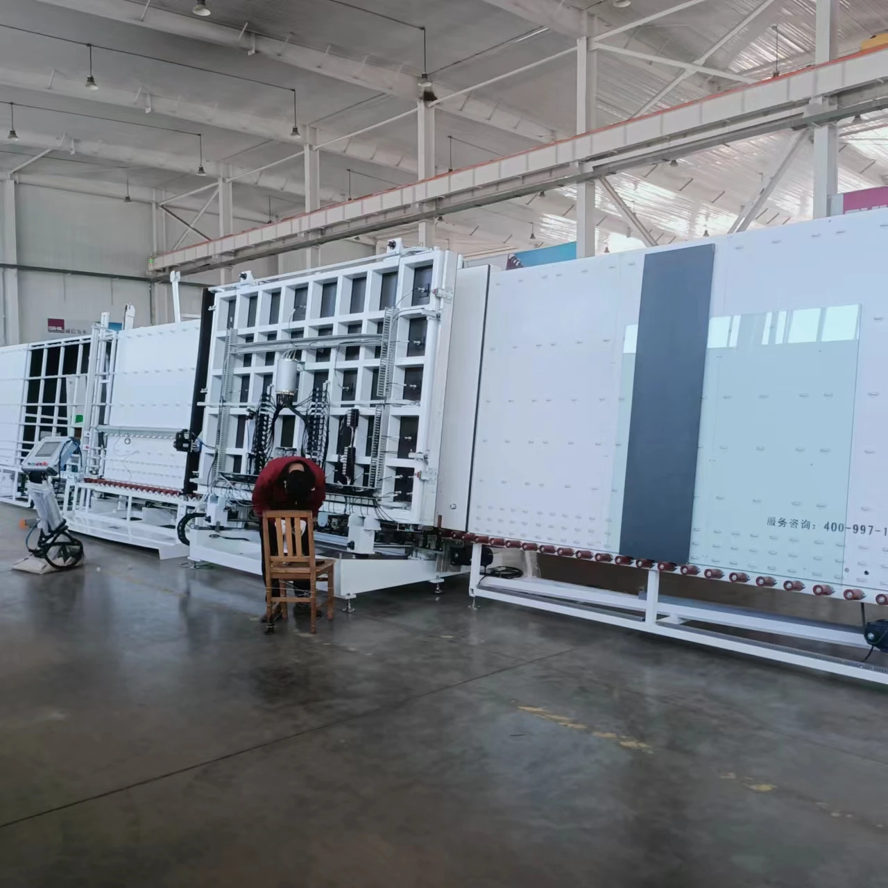 Window Glass Making Machine Full-automatic Vertical Insulating Glass Flat-pressing Production Line
