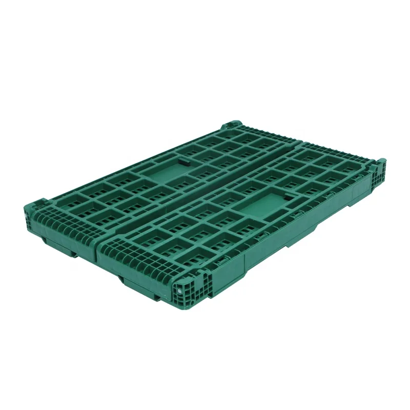 Agricultural harvesting using PP stackable space saving Ventilated Folding Plastic Box / crate for leafy produce / tomatoes