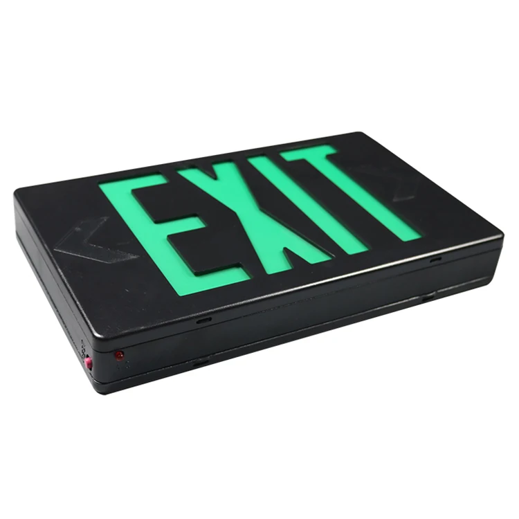 Black body CEC T20 Qualified 120-277V LED Emergency Exit Lighting Fixtures with 2 LED Heads and Back Up Batteries