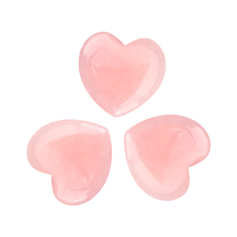 Rose Quartz Love Stone Decorations Crystal Heart, Real Natural Home Decoration Europe Feng Shui Crystal Diamond Pink Lovers Gift