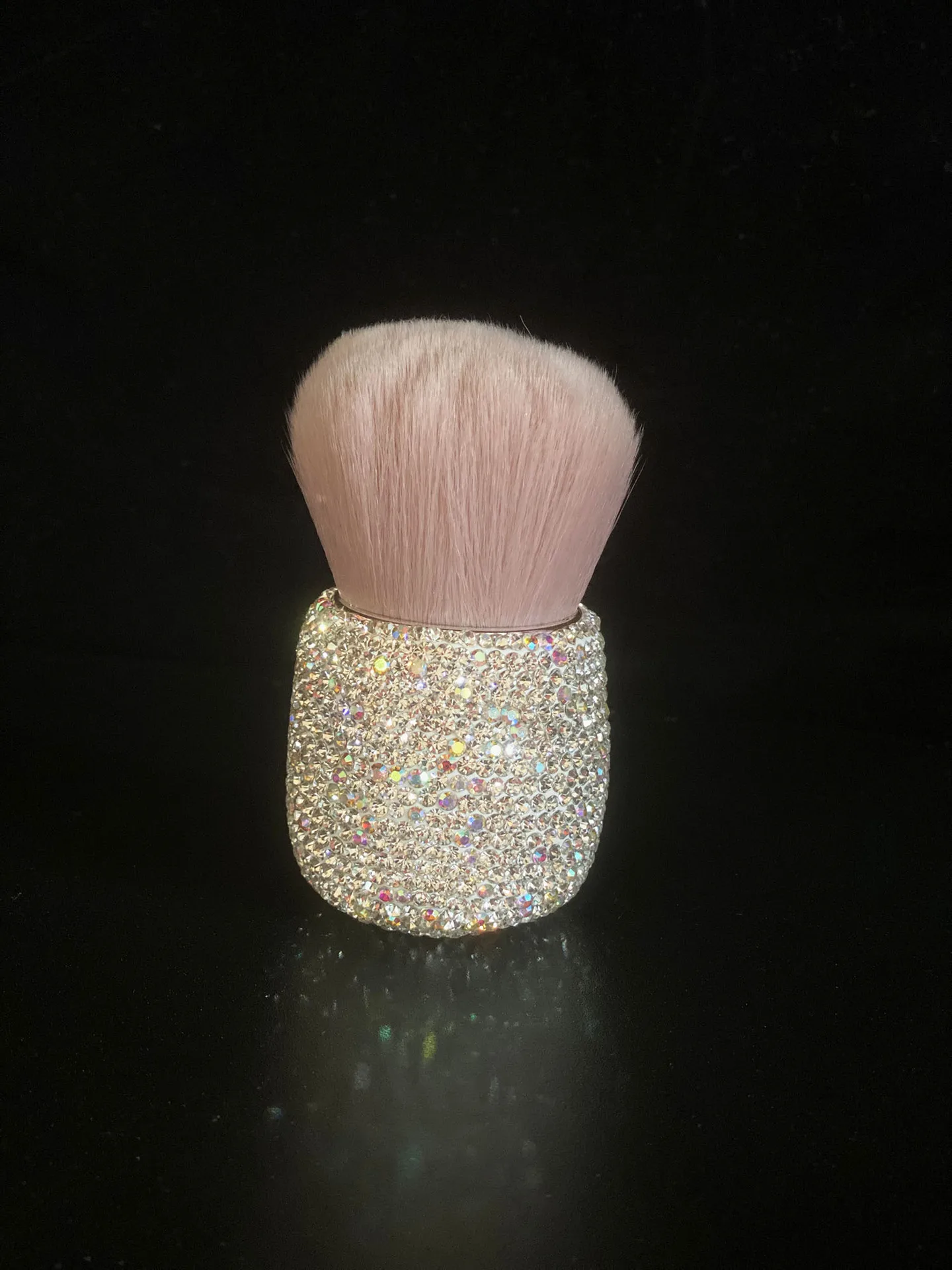 Destly Bling Luxury Single Diamond Rhinestone Makeup Brush Mushroom Head Soft Nail Dust Remover Brush