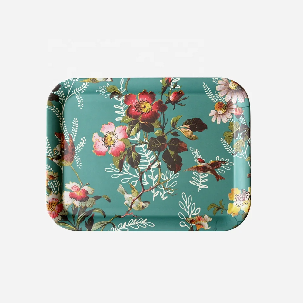 Wholesale Customize logo food fruit ice decor tray 43*32.5cm wood servuing tray