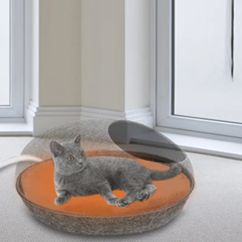 New Semi-closed Breathable Cat Supplies Soft and Comfortable With Toys Pet Cat House