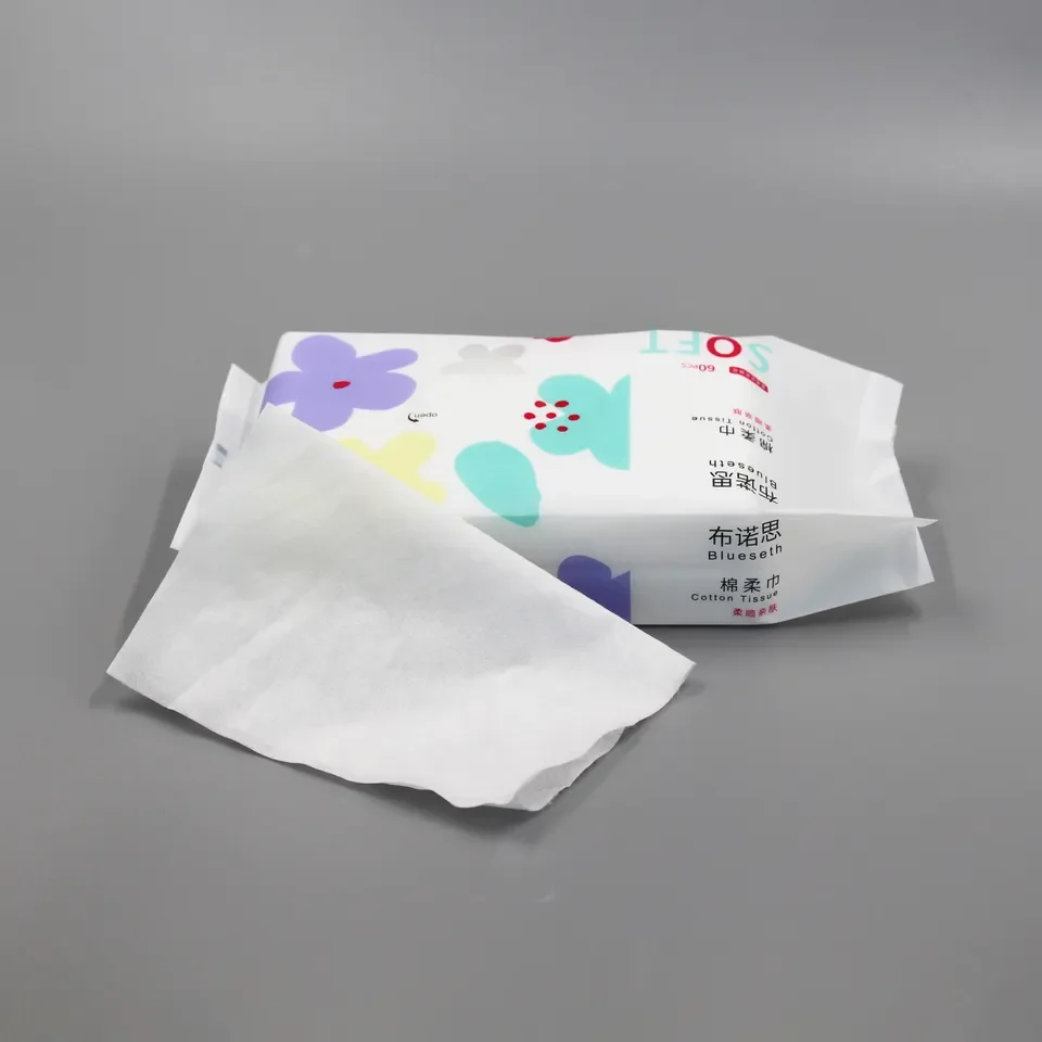 BCS Disposable Face Tissue Pearl Fabric Soft Cotton Face Tissue Soft Wipes