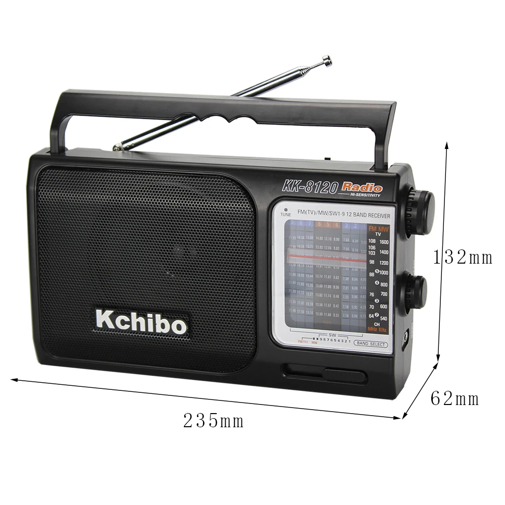 AC DC Kchibo radio KK-8120 portable DSP radio am fm multiband radio