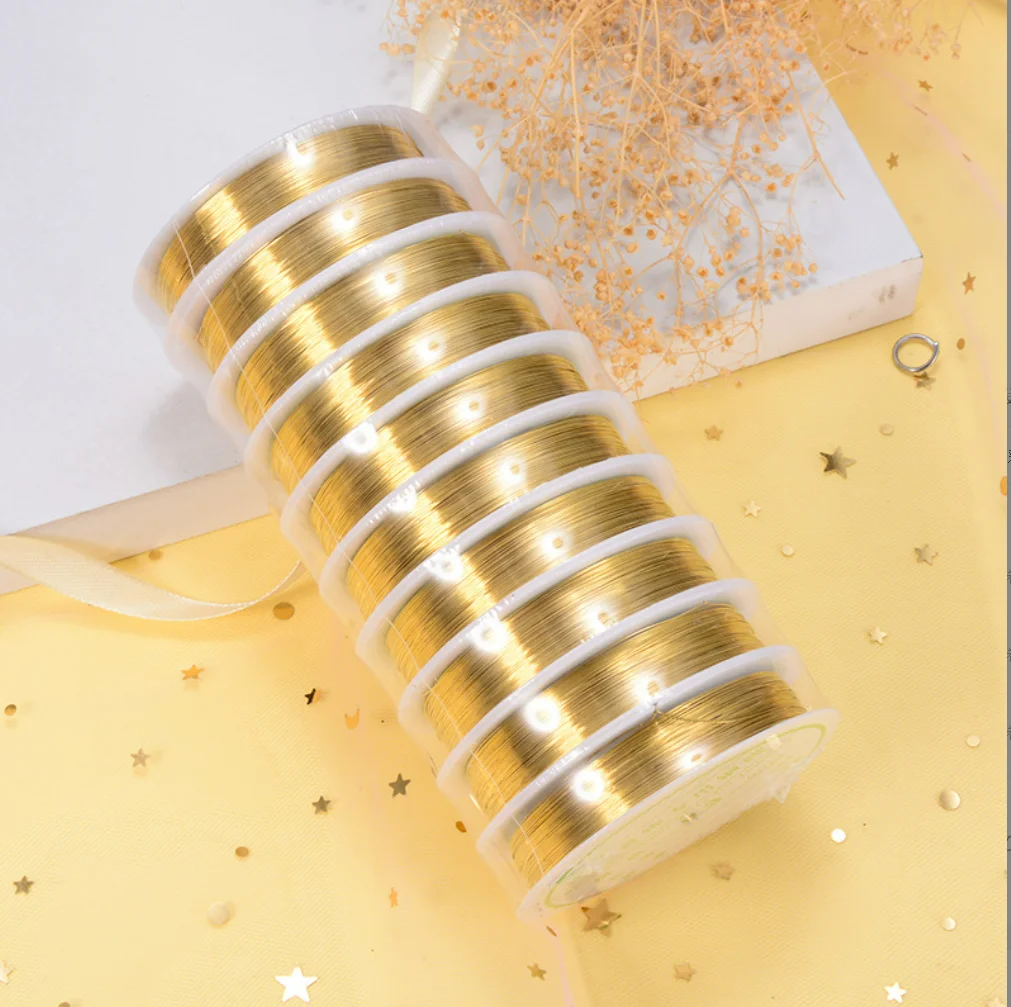 Wholesale Jewelry Accessories Crystal Stretchy Elastic Beaded Copper Wire Metal Stringing Wire For Beading