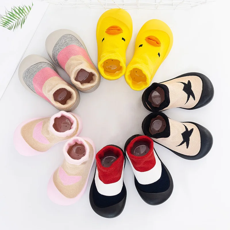 kids socks  baby shoes cotton Socks  With Rubber Sole non-slip Baby socks