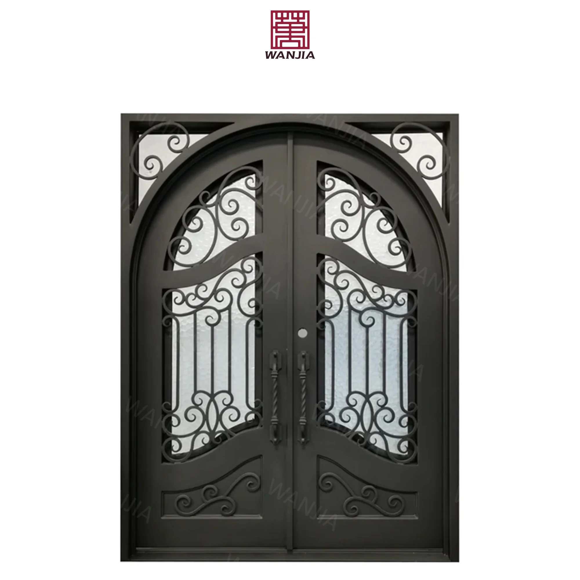 Traditional grille wrought iron design exterior door front entry doors wrought iron french glass doors