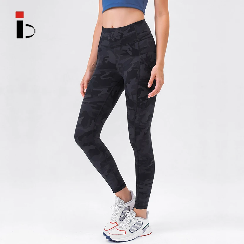 Sexy Ankle-length High Waist Sports Leggings Camo Lift up Women Pants Print Pattern TT Customized Size Spandex / Nylon