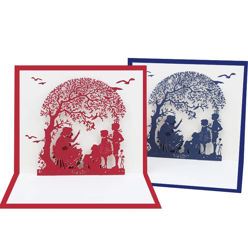 Handmade Thank You 3d  Pop Up Card  Custom Flower Paper Kinds Invitation Gift Holiday Greeting Card