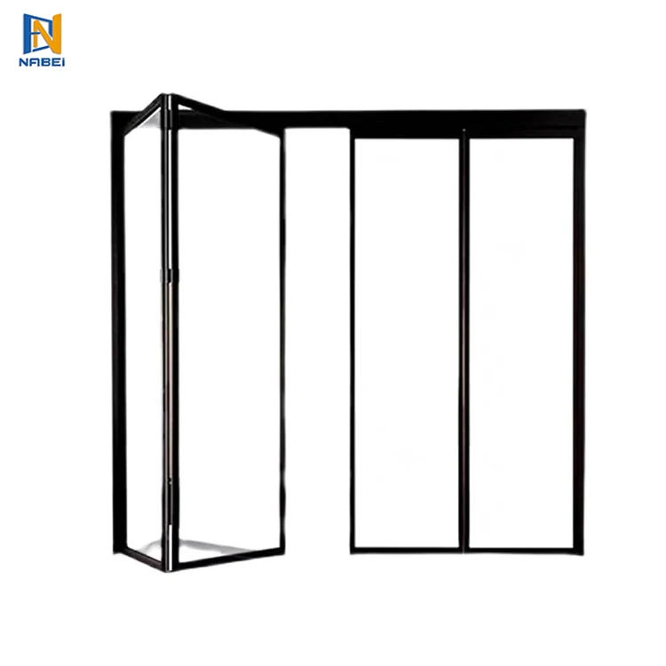 Japanese curved folding doors slide and fold doors for bathroom