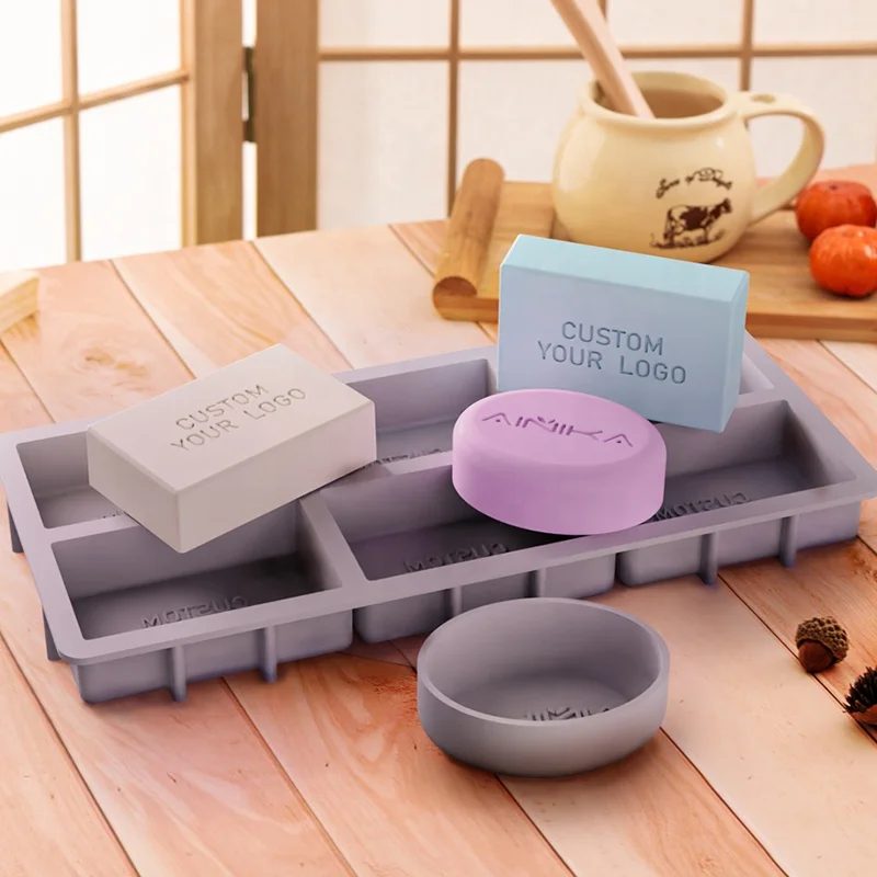 AINIKA Factory Single or Multi-cavity Custom Silicone Soap Mold Silicone Logo Design for Soap