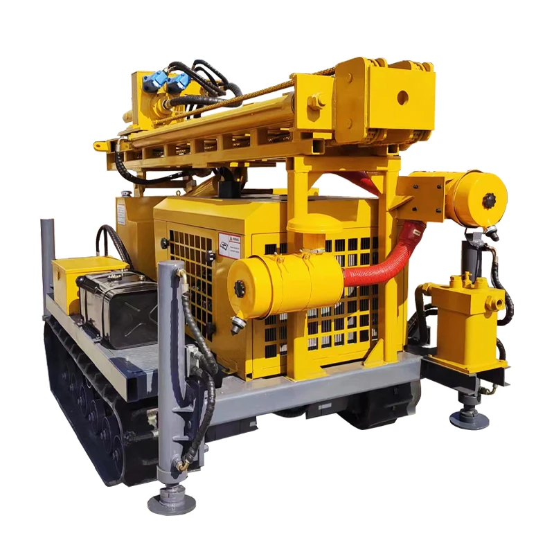 Crawler Wheel Type Diesel Engine Hydraulic Water Well Drilling Rig Machine Use Air Drilling