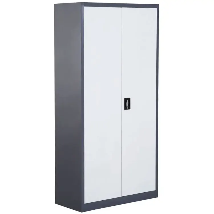 Manufacture Office Steel Cabinet Storage Metal Filing Cabinet Iron 2 Door Metal Cupboard with 4 adjustable shelves