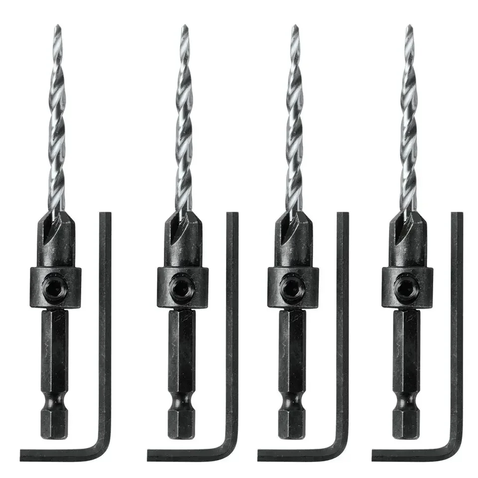 China Top Quality 1/4 Hex Shank Carbide Tipped Wood HSS Countersink Drill Bit For Wood