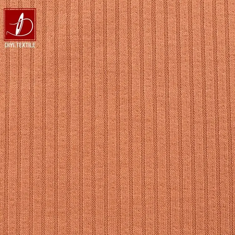 High elastic 30S rayon spandex rib fabric soft feeling breathable knitting fabric