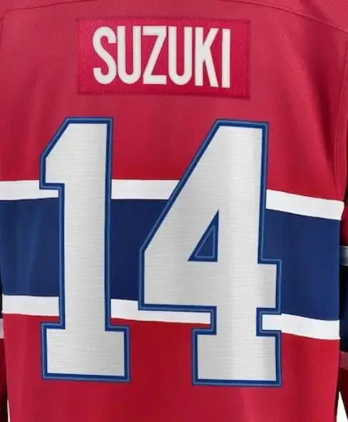 Hot Sale Embroidery Montreal Hockey Jersey Name No. 14 Nick Suzuki 22 Cole Caufield Ice Hockey Uniform