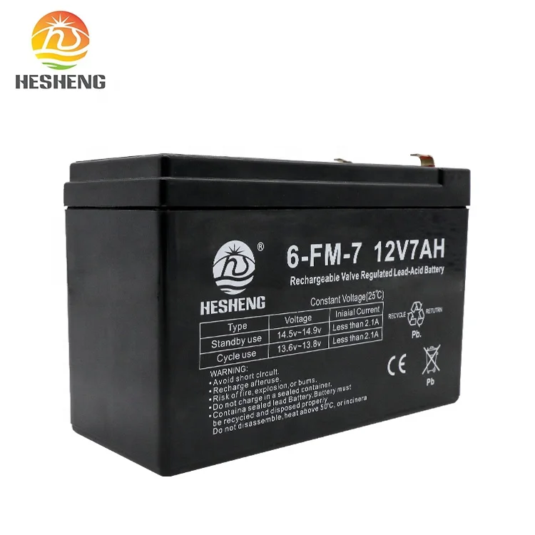 
Rechargeable Lead Acid Storage AGM Battery Maintenance Free Lifepo4 12v7ah Ups 
