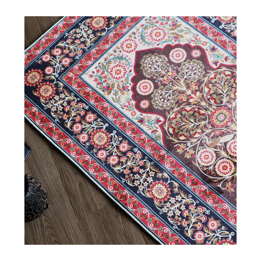 Arabic Ramadan Islamic Madina Foldable Travel Portable Pocket Muslim Prayer Rug Mat With Bag Muslim