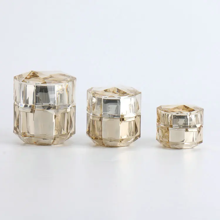 
Luxury Diamond Style 15g 30g 50g Skincare Packaging Bottle Cosmetic Face Cream Jars 