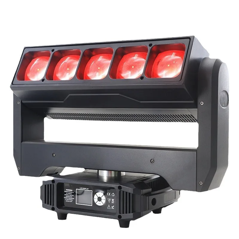 High Quality LED Pixel Zoom Bar Double-sided 5*60W RGBW 4In1 Zoom Wash Strobe Moving Head Light for Dj Disco Wedding Night Club