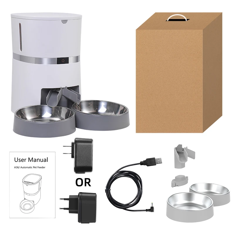 Top Semi Automatic Comedero Automatico Para Perros Dispensador Inteligente Wifi Pet Water Wopet Rotating Cat Puppy Feeder