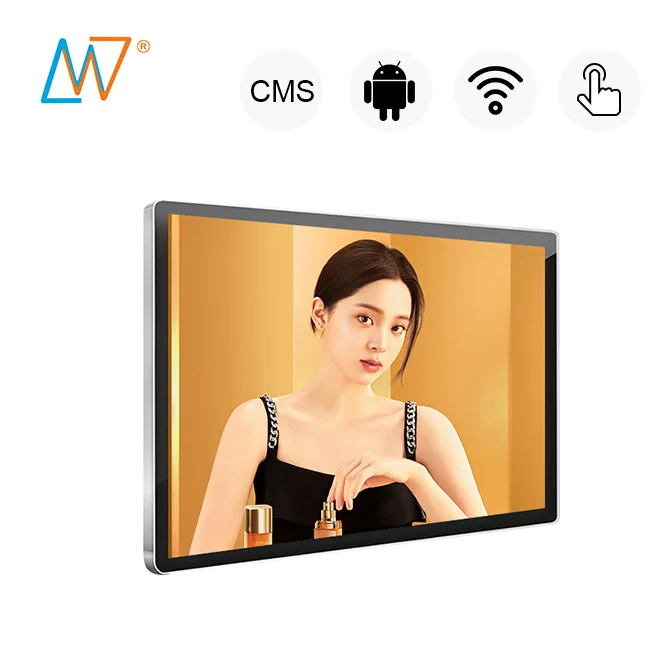 27 дюймов сенсорный экран android монитор Крытый smart tv wifi digital signage больница и дисплеи с CMS