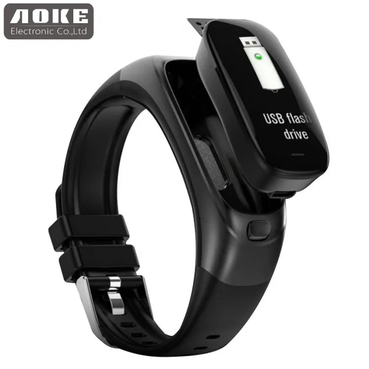 CES12 32G USB Flash Drive Smart Bracelet Rhythm Blood Pressure Monitor Smart Watch Wireless U Disk with