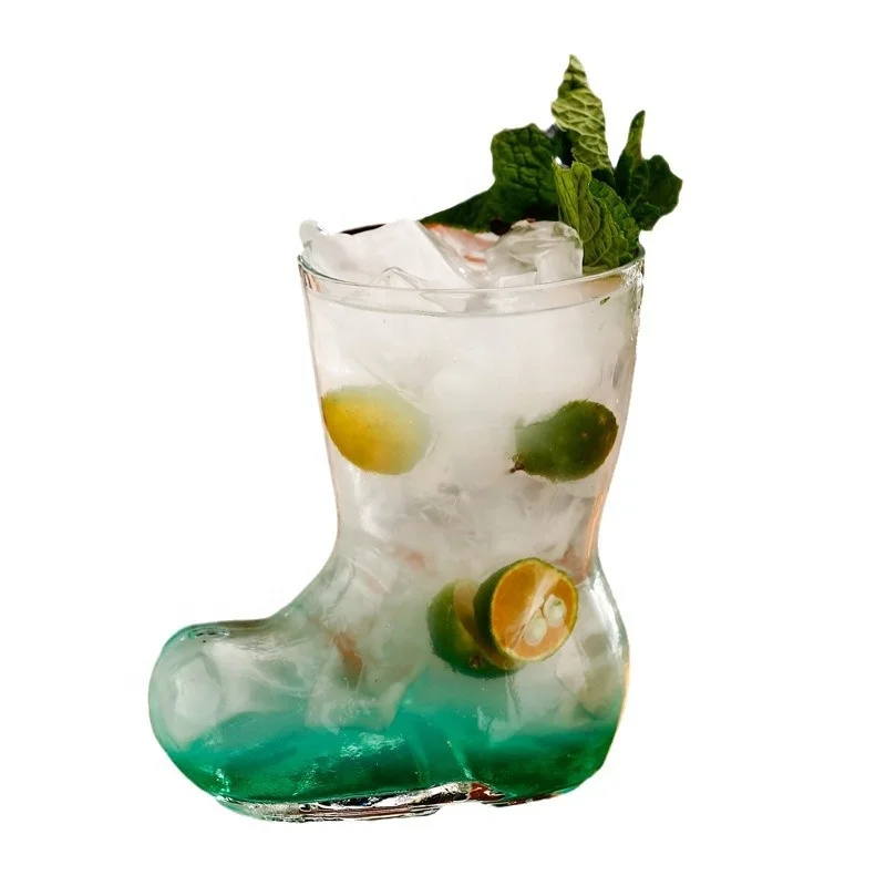380ml Glass Beer Boot Mug for Oktoberfest Celebrations Cowboy and Cowgirl Drink Mugs