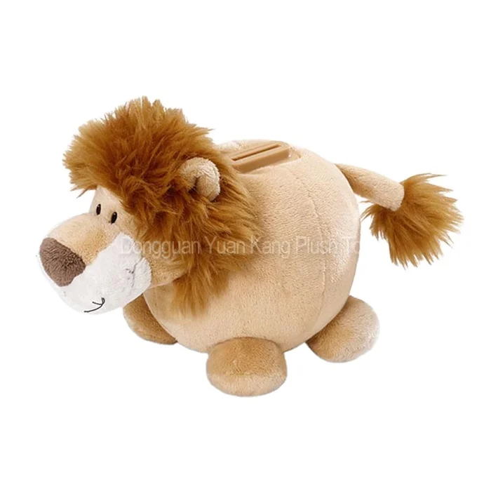 Stuffed Cute Plush Animal Toy Form Good Habits Lion Money Bank Box Piggy Bank For Kids