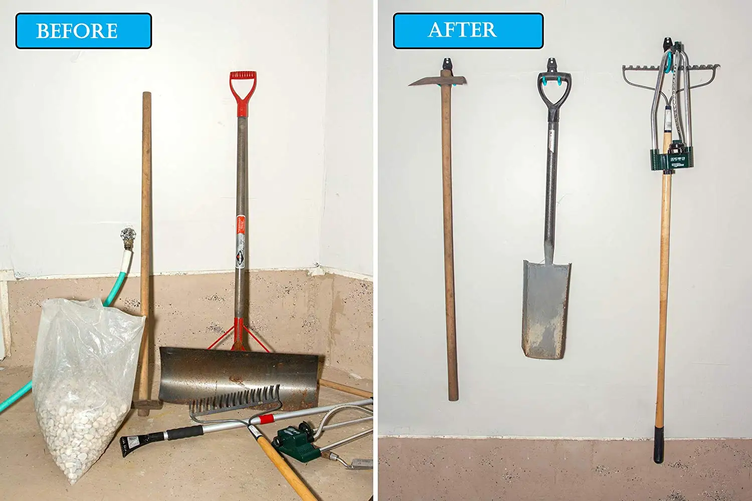 Garage Wall Steel Garage Storage Utility Double Hooks Heavy Duty Wall Mount Hanging Metal Wall Hooks