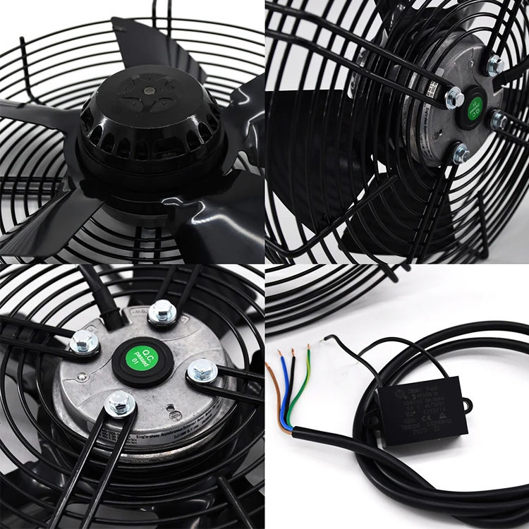 AC Axial Fan 450mm SPCC blade three-phase Blowing type axial blower fan 1651rpm