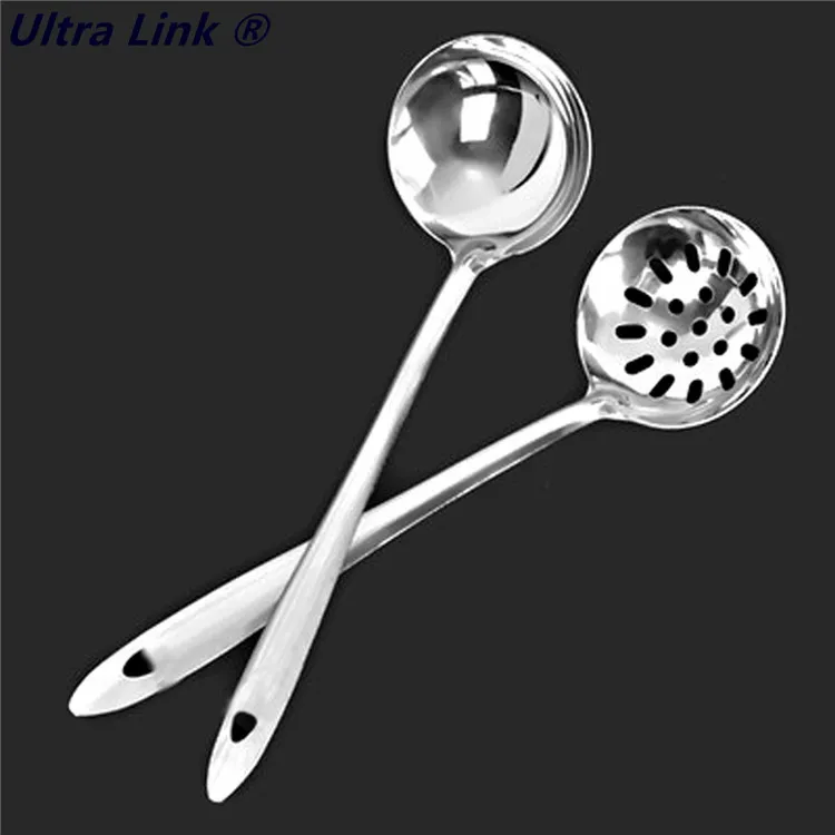 
Kitchen Supplies Stainless Steel Soup Ladle Hot Pot Soup Colander Kitchen Soup Spoon 