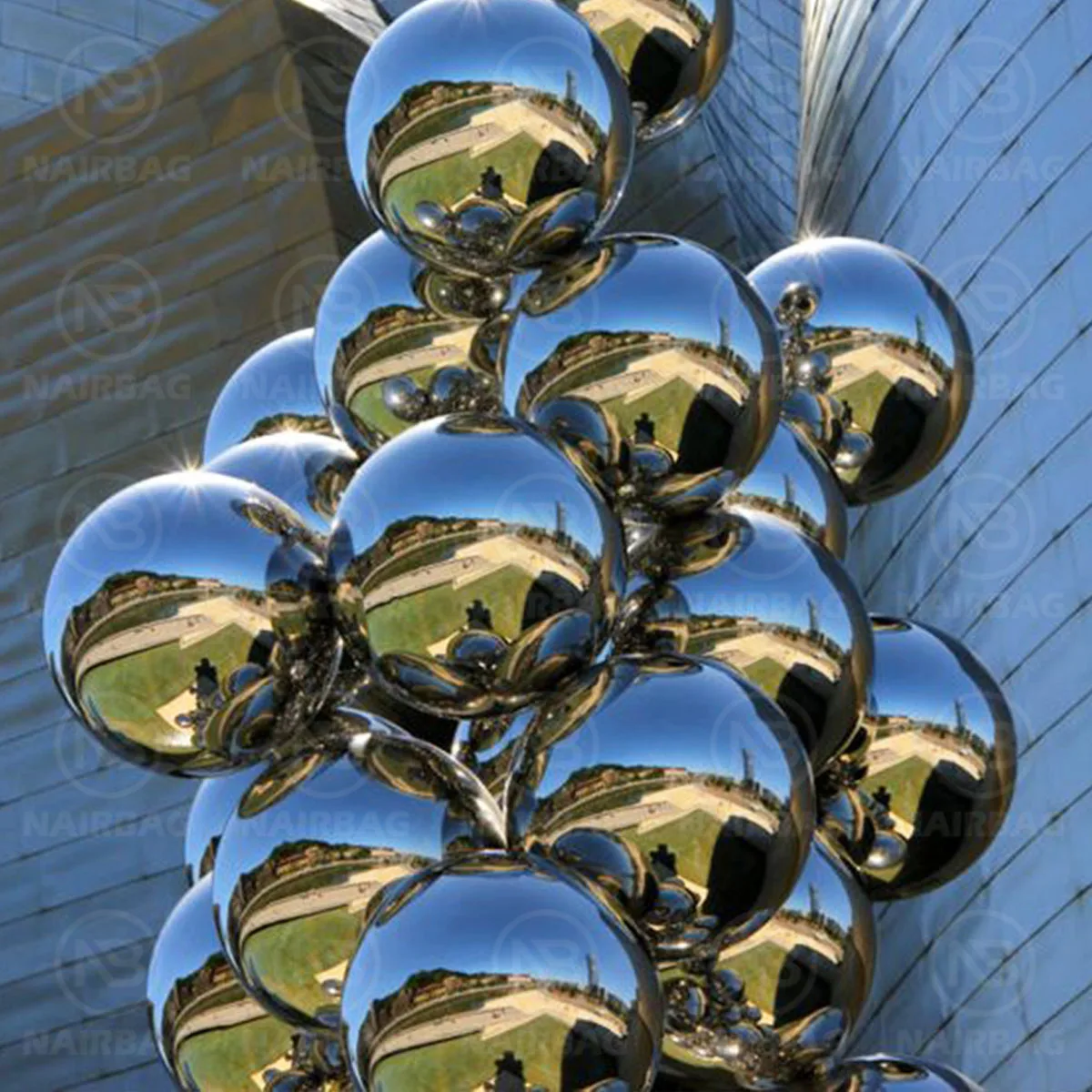 Silver Inflatable Mirror Balloons Giant Reflective Spheres Party Wedding Event Christmas Decoration Chrome Metallic Mirror Ball